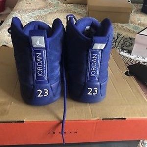 Deep royal blue Jordan’s 12s